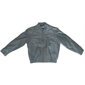 Brooklyn Bomber Boys Girls Juniors Grey 100% Genuine Leather‎ Jacket Size XL